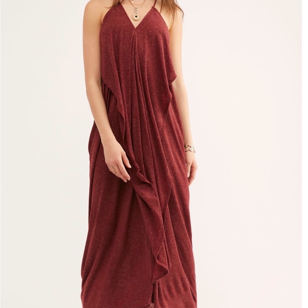 Free People Burgundy Maxi Dress
